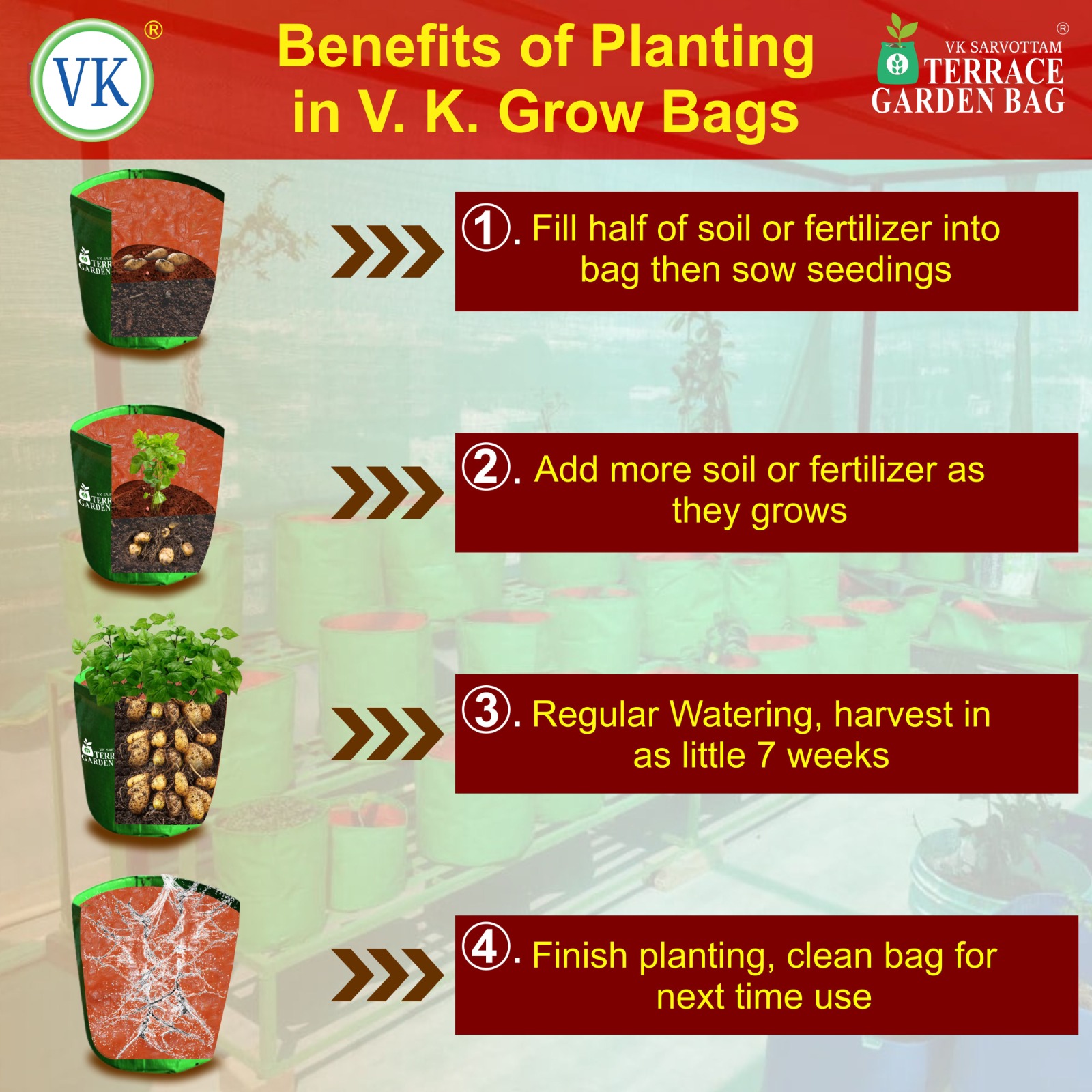 How to Use V.K Grow Bags For Plants